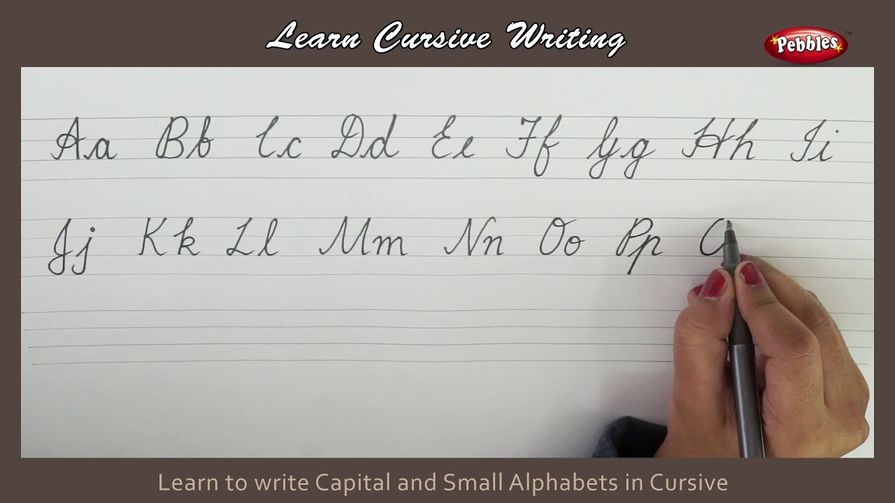 Cursive Writing | Writing Capital And Small Alphabets In Cursive |  Alphabets In Cursive Letters