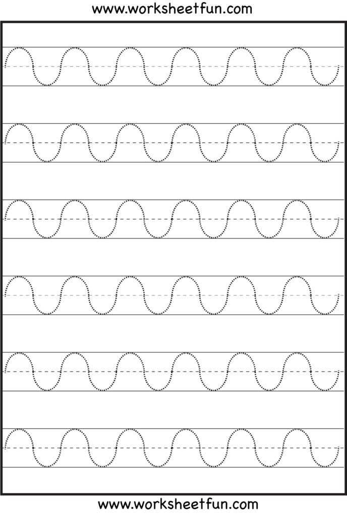Curved Line Tracing – 4 Worksheets | Tracing Worksheets Curved Line Tracing – 4 Worksheets | Tracing Worksheets