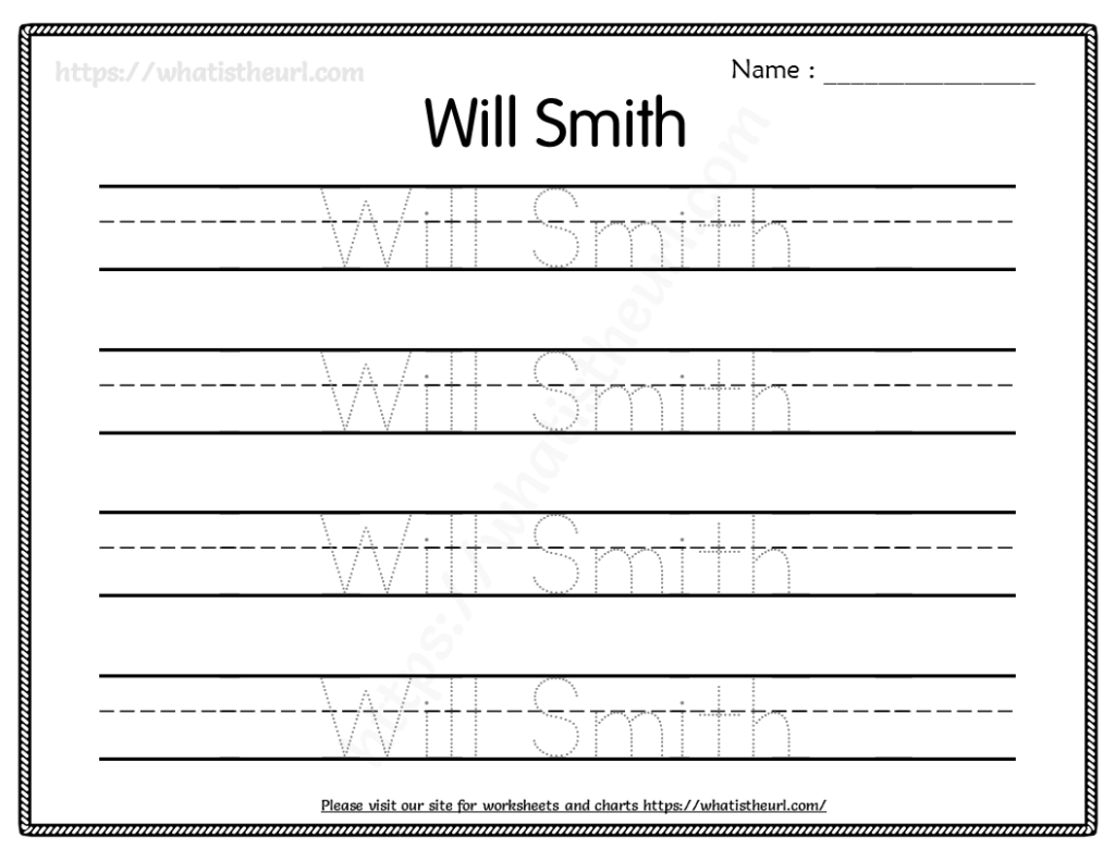 Custom Name Tracing Worksheets   Your Home Teacher