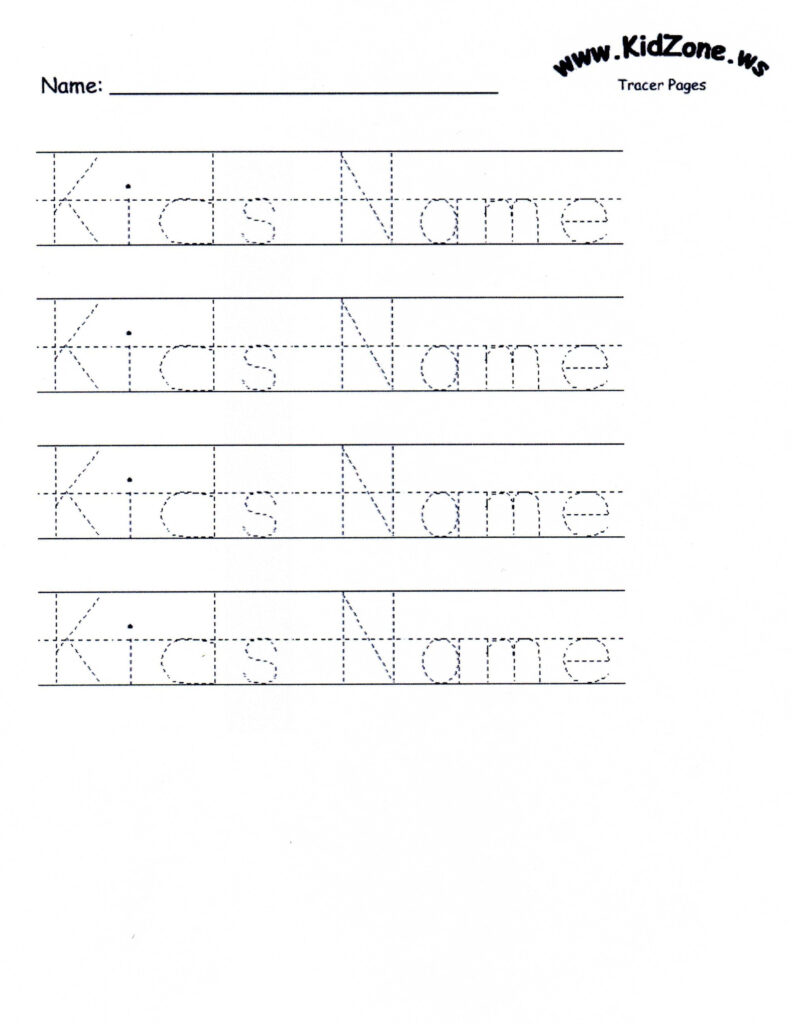 Custom Tracer Pages | Tracing Worksheets Preschool, Name