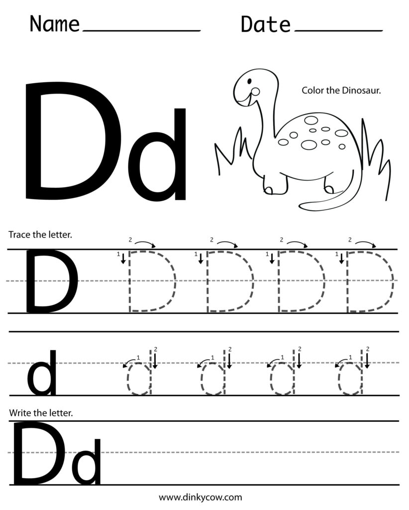 D Free Handwriting Worksheet Print This Is Great For