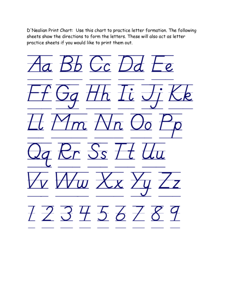 D Nealian Handwriting Worksheets | Crystal Hoffman