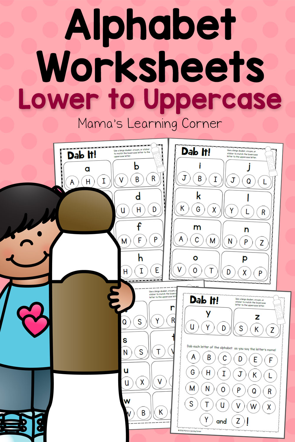 Dab It! Alphabet Worksheets - Match Lower And Uppercase throughout Alphabet Dab Worksheets