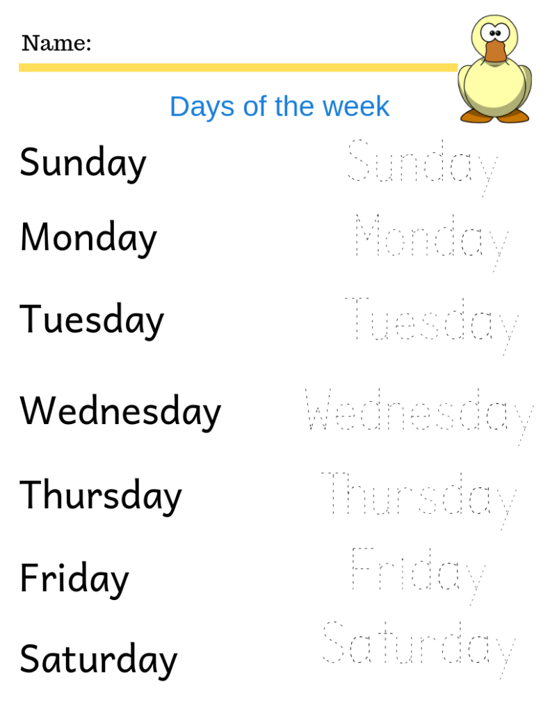 Days Of The Week Kindergarten days-of-the-week-kindergarten