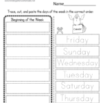 Days Of The Week Worksheet   Free Printable, Digital, & Pdf