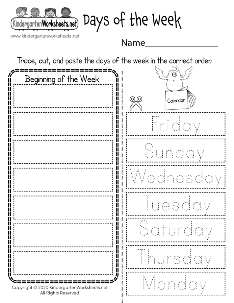 Days Of The Week Worksheet   Free Printable, Digital, & Pdf