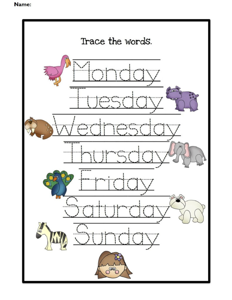 Days Of The Week Worksheets | Days Of The Week Activities