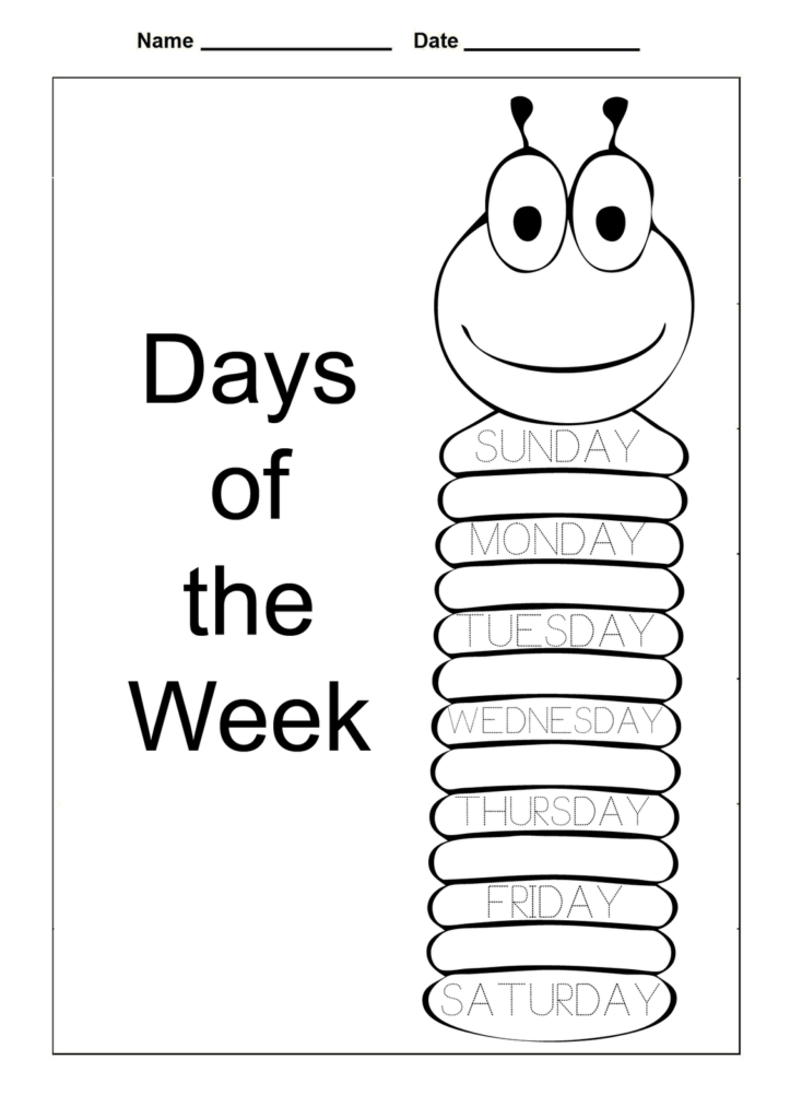 Days Of The Week Worksheets For Kids | English Activities