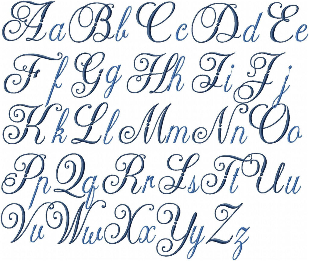 Diplomat Font   Machine Embroidery Font | Cursive Letters