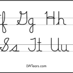Download Cursive Alphabet Desk Strips   Alphabet Png Image