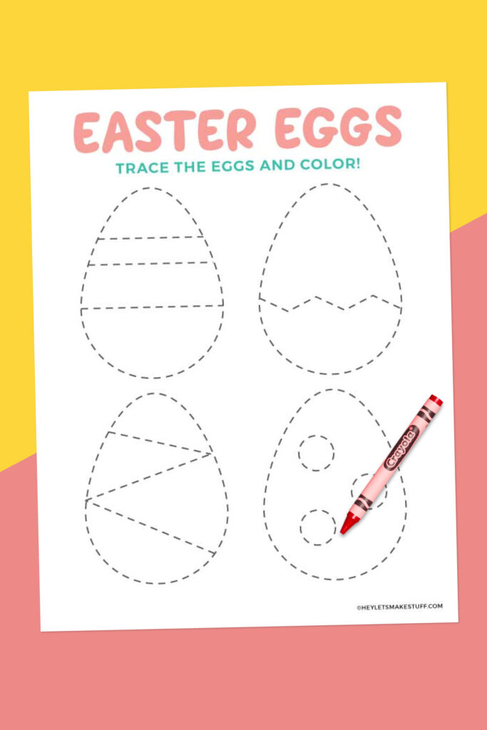 Easter Egg Tracing Worksheet   Hey Let's Make Stuff