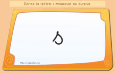 Écrire L'alphabet: Apprendre À Écrire La Lettre S En Minuscule En Cursive
