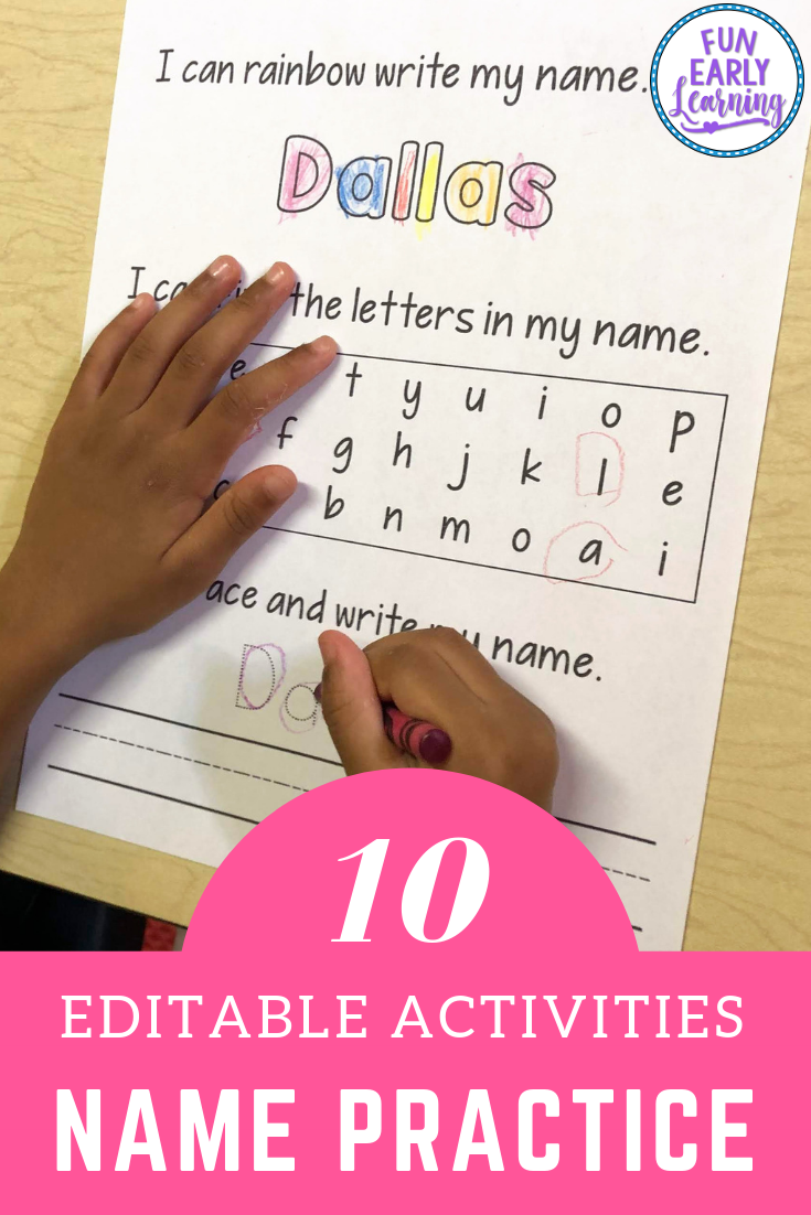 Editable Name Practice | Kindergarten Name Practice, Name for Tracing Name Iep Goal