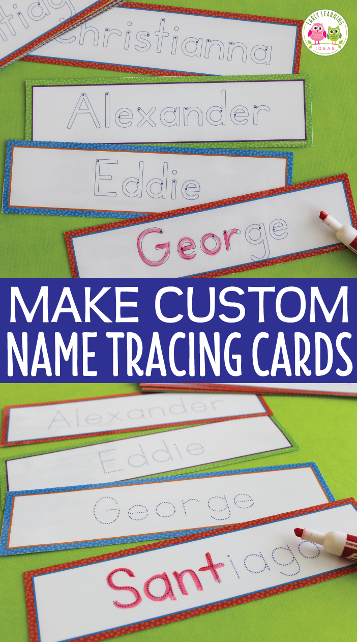 Editable Name Tracing Cards | Name Writing Activities For for Preschool Name Tracing Ideas