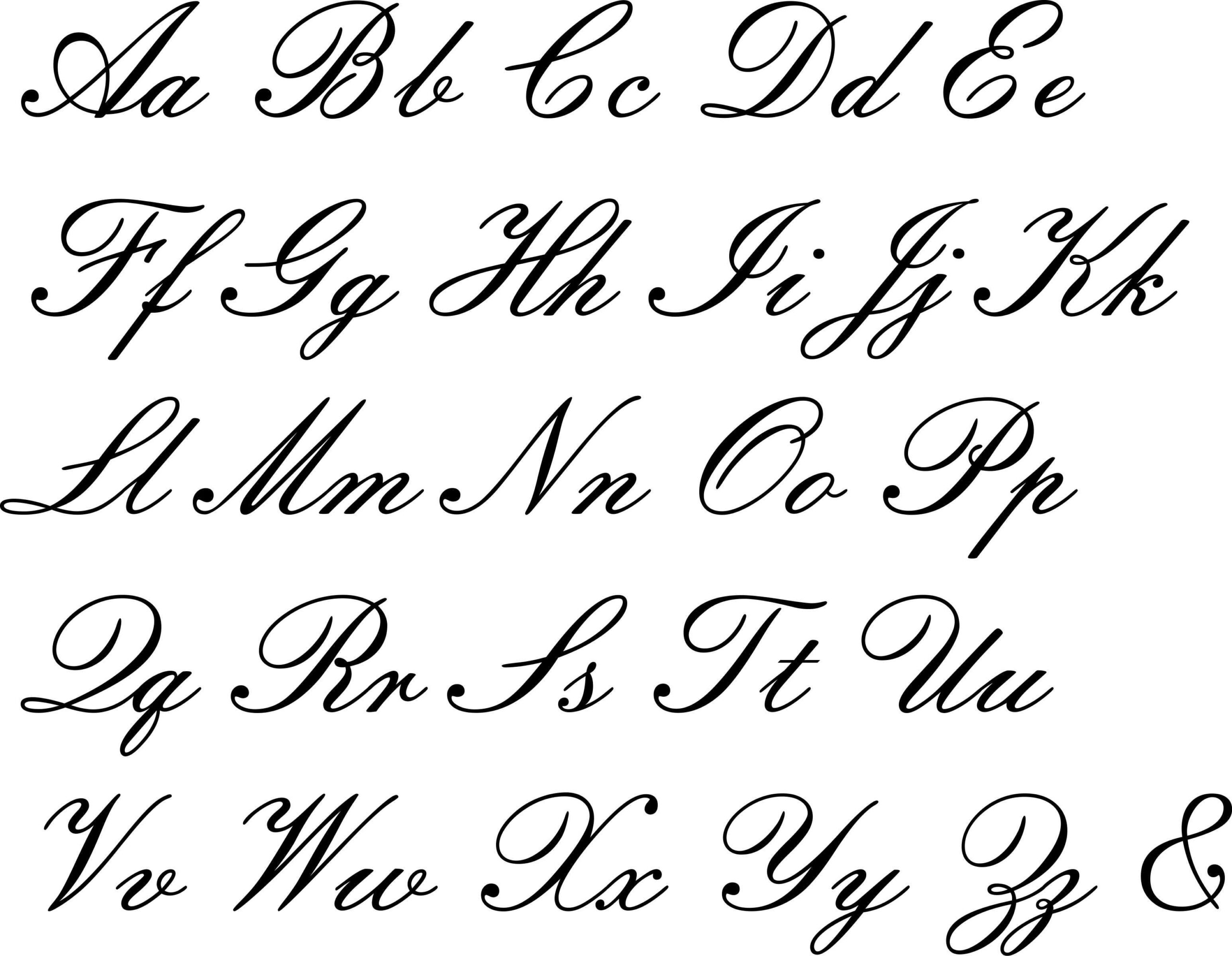 Cursive Alphabet Styles | AlphabetWorksheetsFree.com