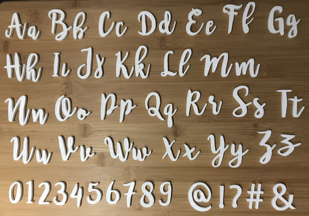 Emily4' Font Full Alphabet Stamp   Fondant Embosser Alphabet