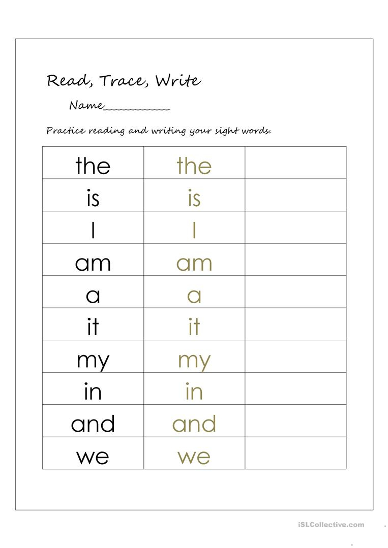 English Esl Sight Words Worksheets Most Downloaded Results