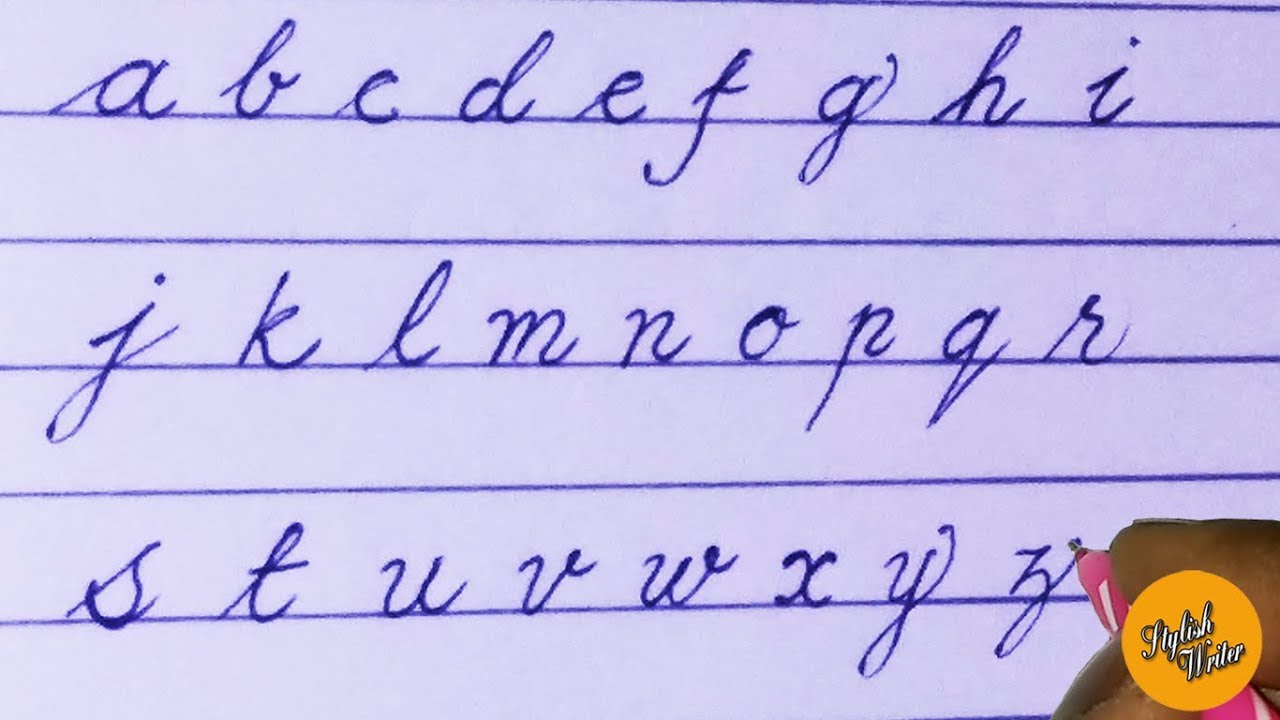 Cursive Alphabet In English