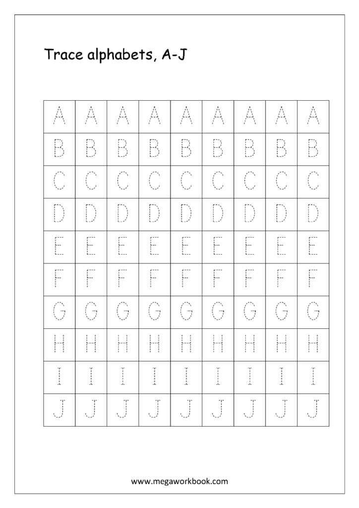 English Worksheet   Alphabet Tracing   Capital Letters