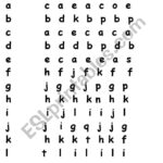 English Worksheets: Esl Matching Alphabet In Alphabet Worksheets For Esl Students