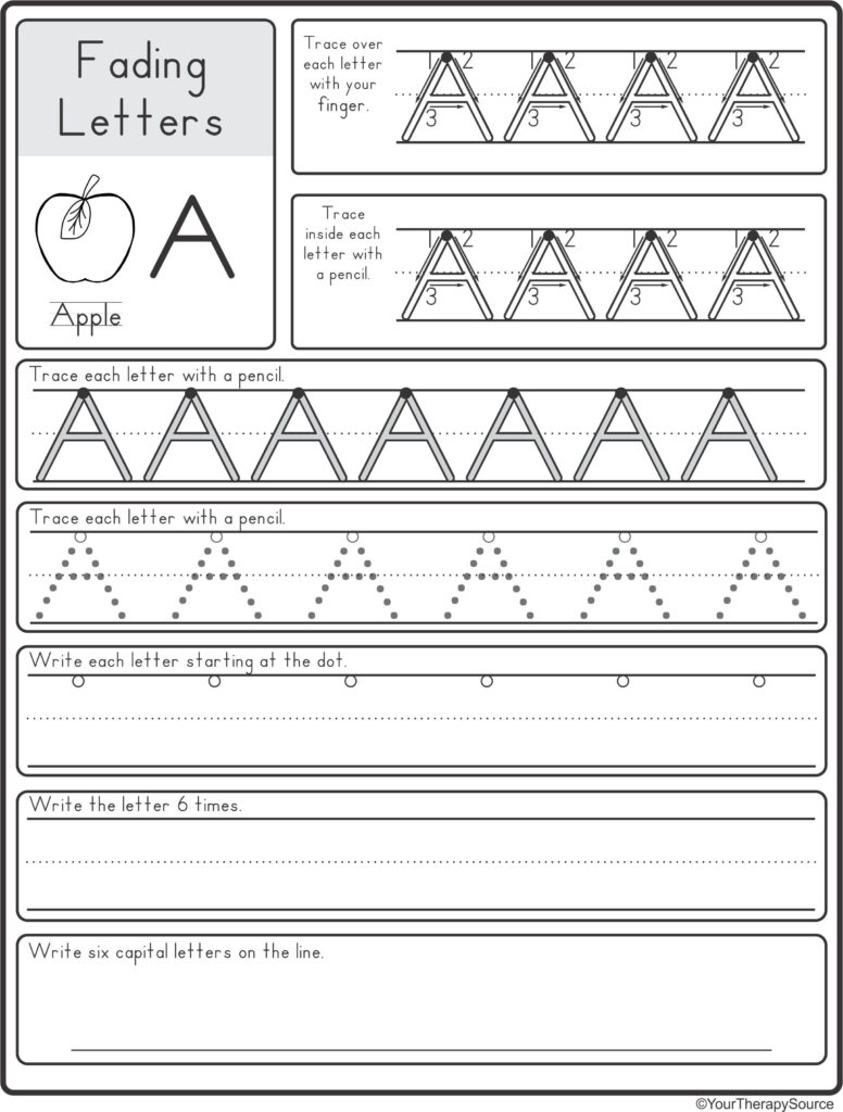 Fading Alphabet Double Line Or Dotted Line Style   Your