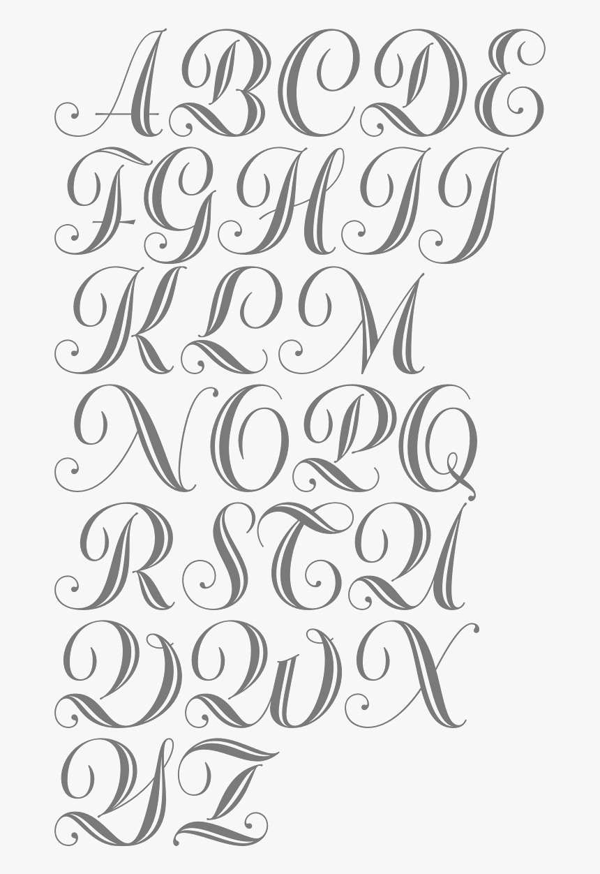 Cursive Alphabet Outline | AlphabetWorksheetsFree.com