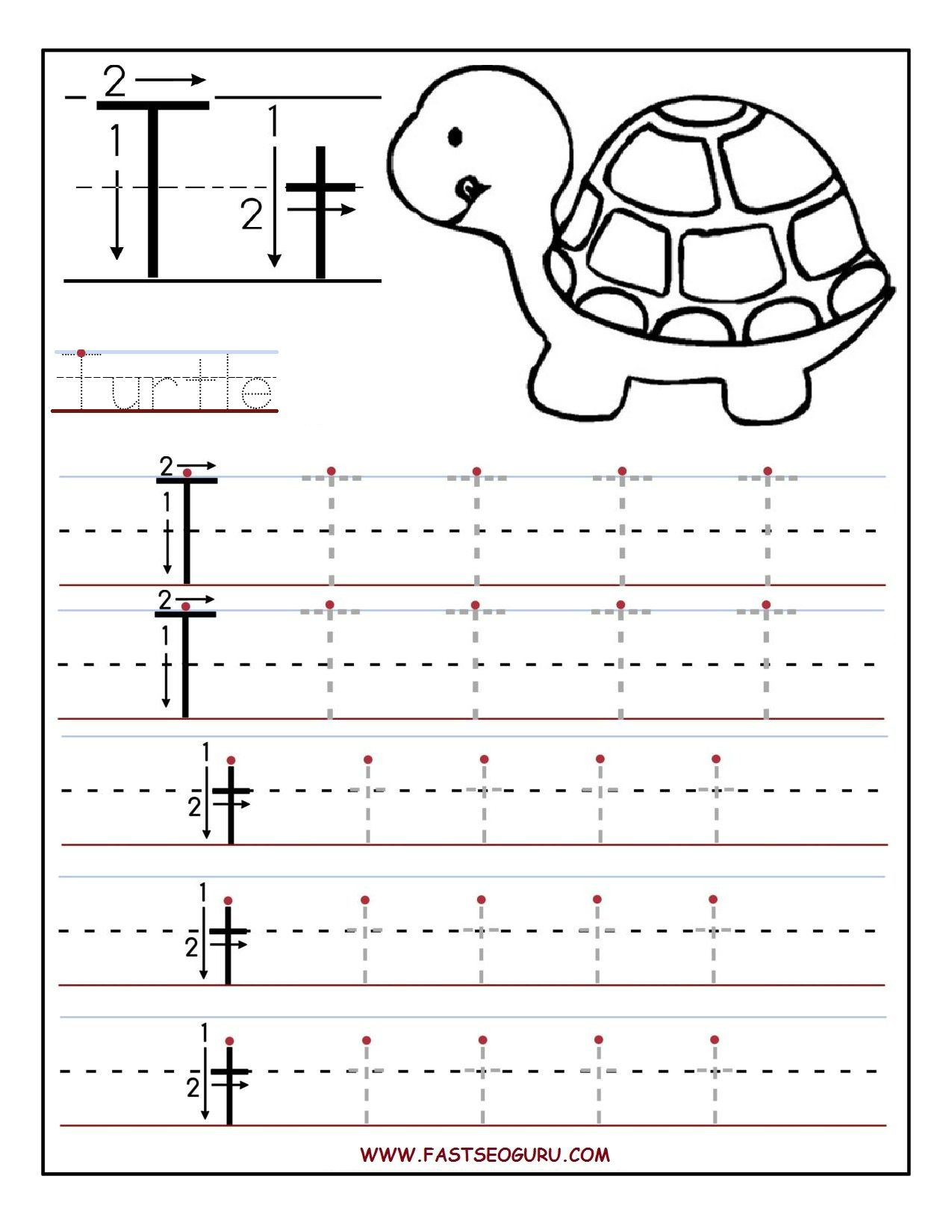 Fastseoguru Files Printable%20Letter%20T%20Tracing for Letter T Worksheets Pdf