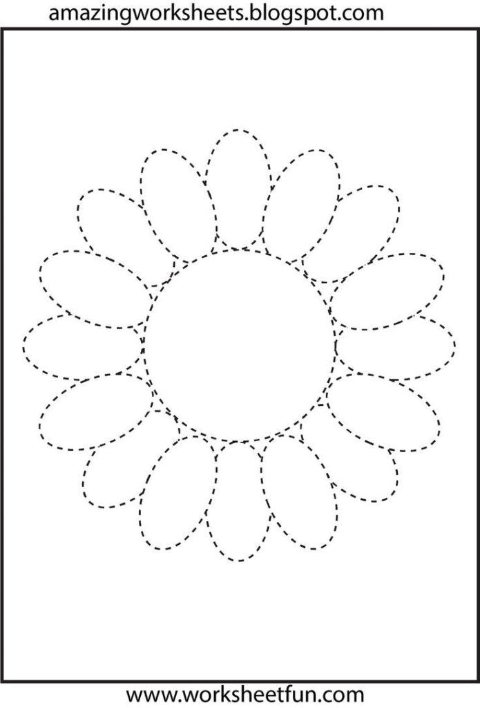 Flower Trace | Crafts And Worksheets For Preschool,toddler