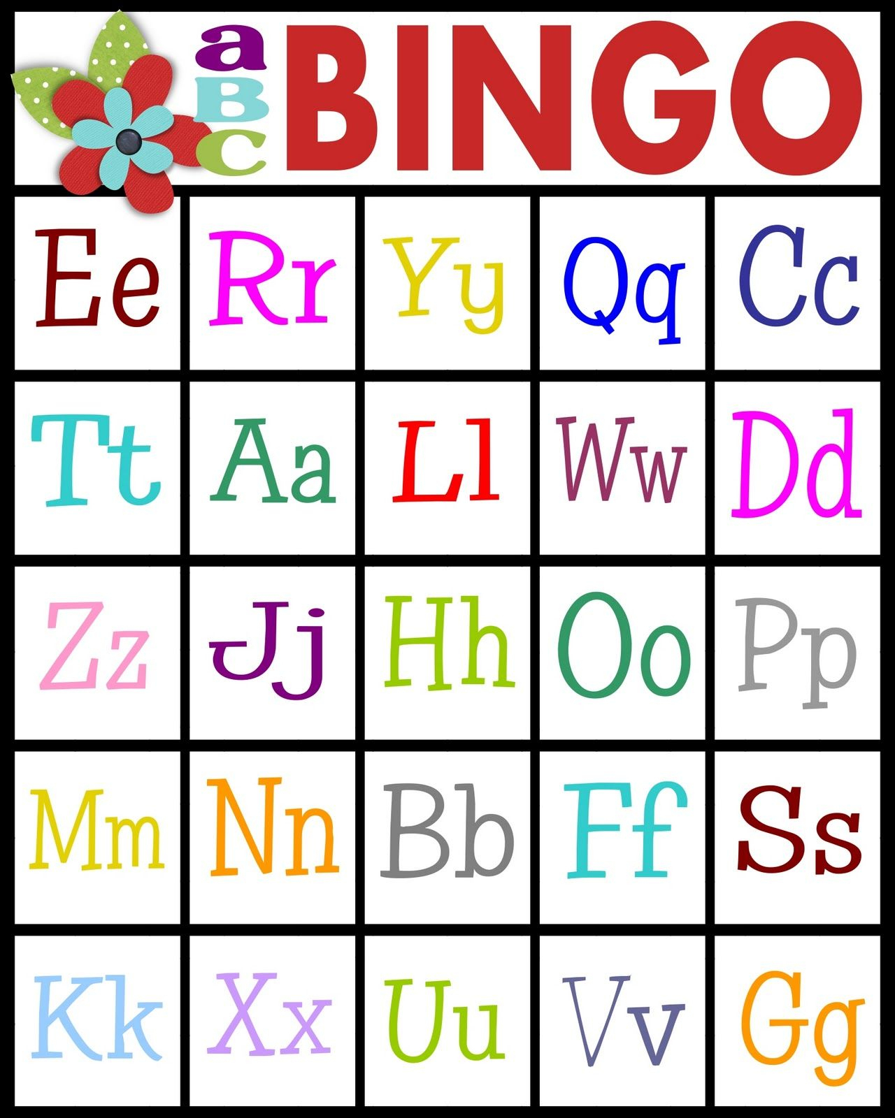 For Teaching Letter Recognition Or Letter Sounds | Teaching regarding Alphabet Bingo Worksheets