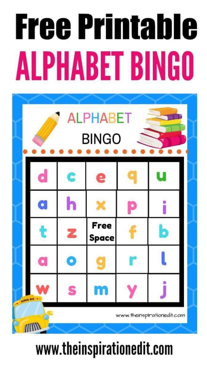 Free Alphabet Bingo Printable For Kids · The Inspiration pertaining to Alphabet Bingo Worksheets