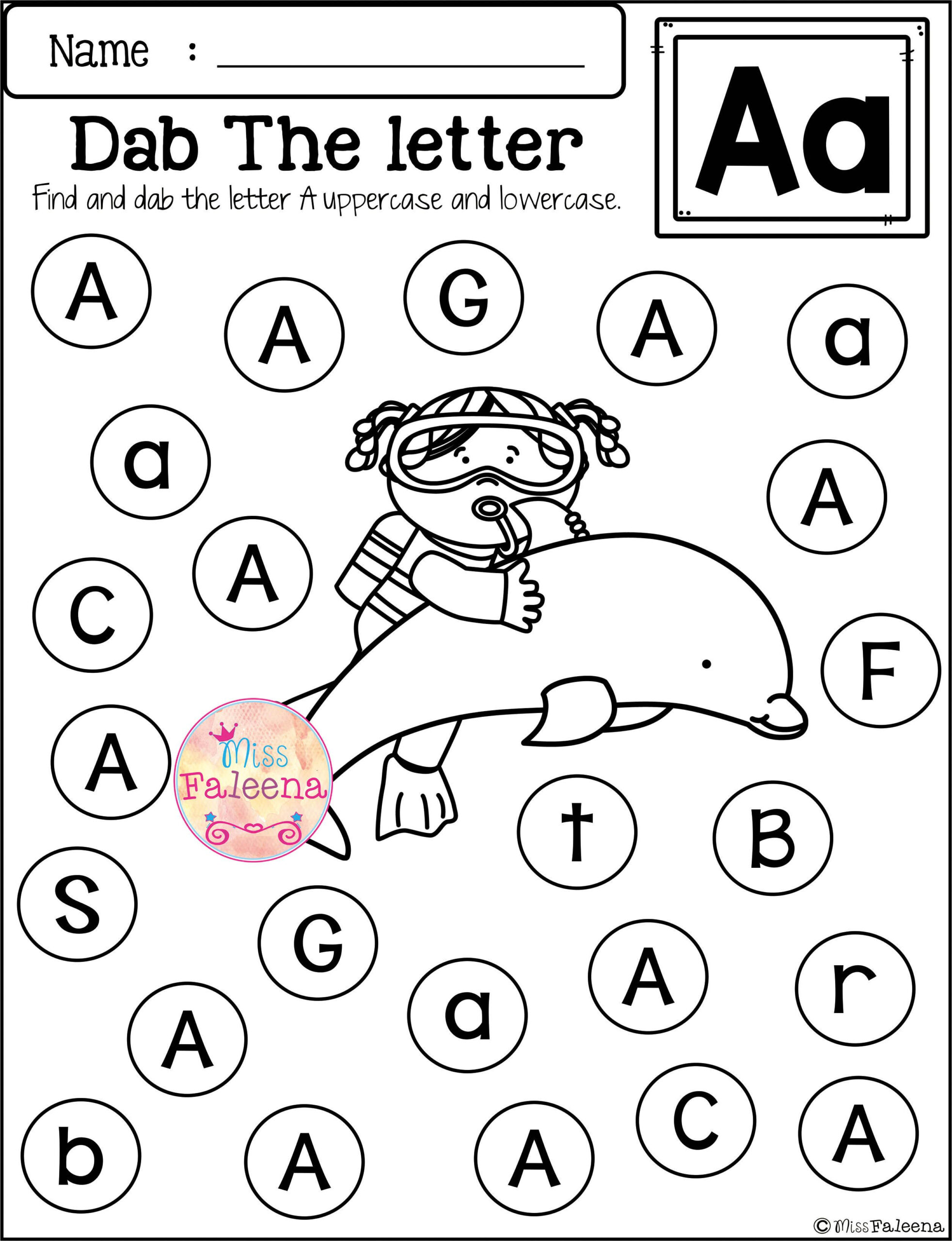 Free Printable Alphabet Recognition Worksheets For Kindergarten