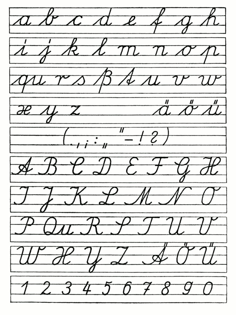 Free Cursiveiting Alphabet Worksheets Printable Chart Free Cursiveiting Alphabet Worksheets Printable Chart