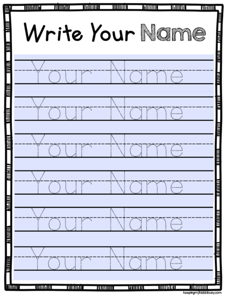 Free Editable Name Tracing Activity   Type Student Names And Inside Name Tracing Line