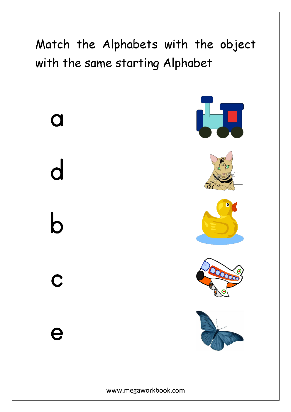 Free English Worksheets - Alphabet Matching - Megaworkbook for Alphabet Worksheets Matching