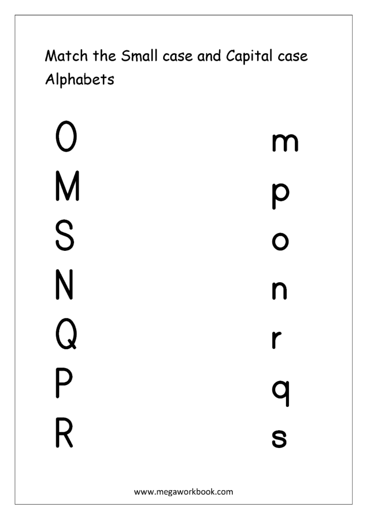 Free English Worksheets   Alphabet Matching   Megaworkbook Inside Alphabet Matching Worksheets Pdf