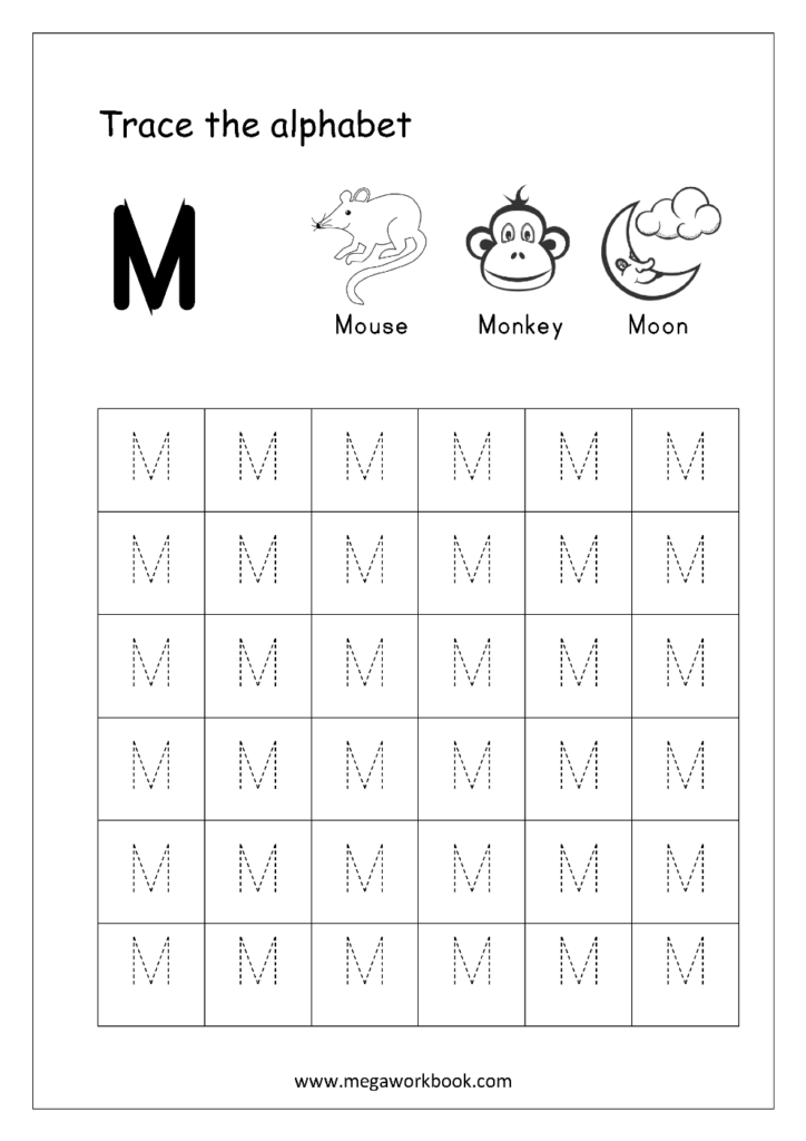 Free English Worksheets   Alphabet Tracing (Capital Letters