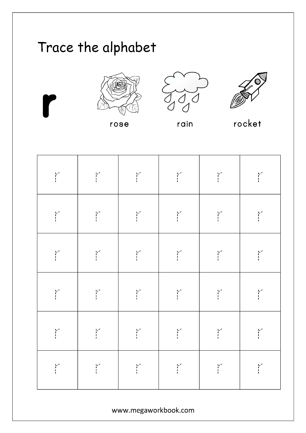 Free English Worksheets - Alphabet Tracing (Small Letters with regard to Alphabet Tracing Worksheets A