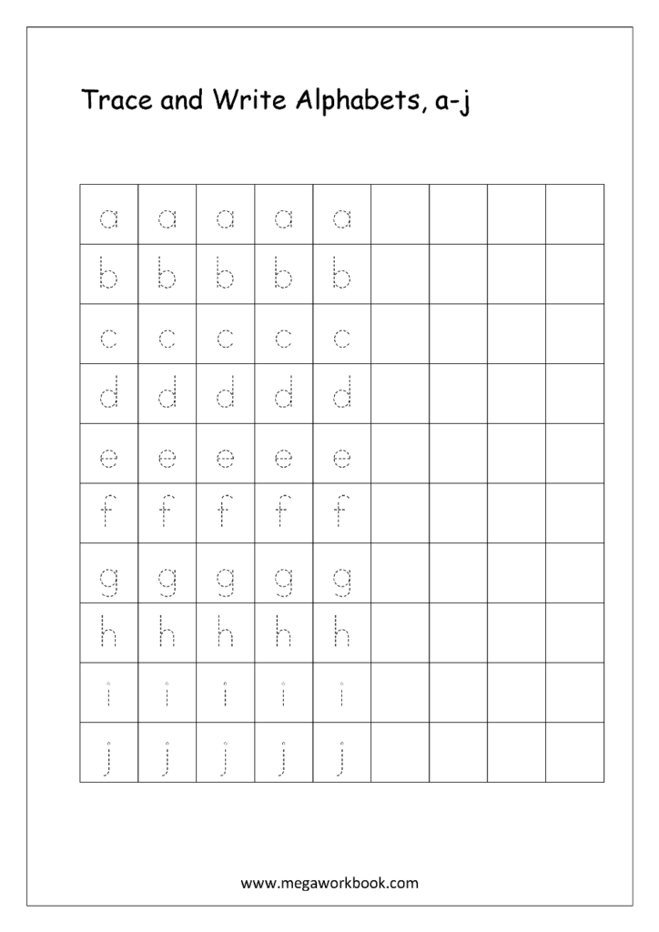 Free English Worksheets Alphabet Writing (Small Letters Free English Worksheets Alphabet Writing (Small Letters