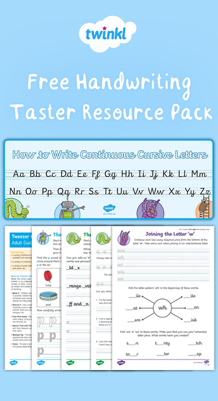 Free Eyfs / Ks1 Handwriting Taster Resource Pack. | Free regarding Alphabet Handwriting Worksheets Twinkl