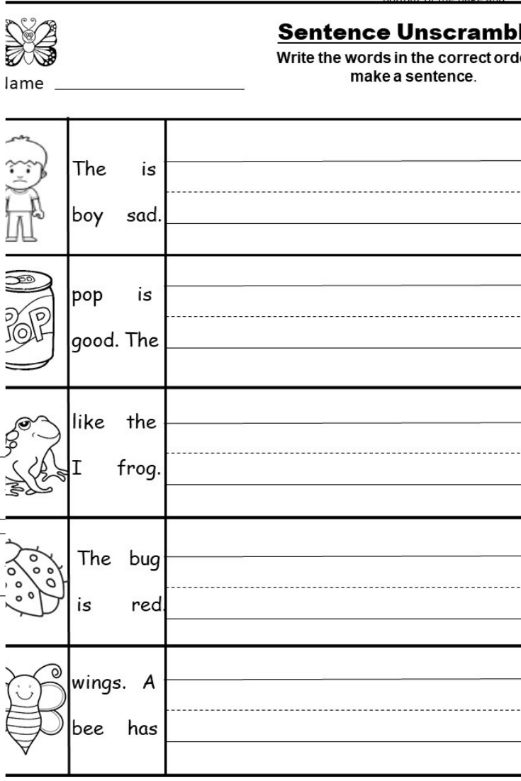 Free Kindergarten Writing Printable - Kindermomma