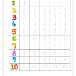 Free Math Worksheets   Number Tracing And Writing (1 10