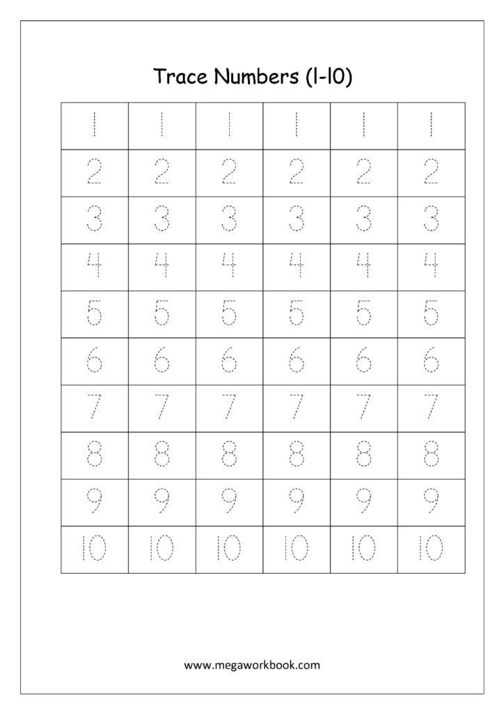 Free Math Worksheets Number Tracing And Writing (1 10 Free Math Worksheets Number Tracing And Writing (1 10