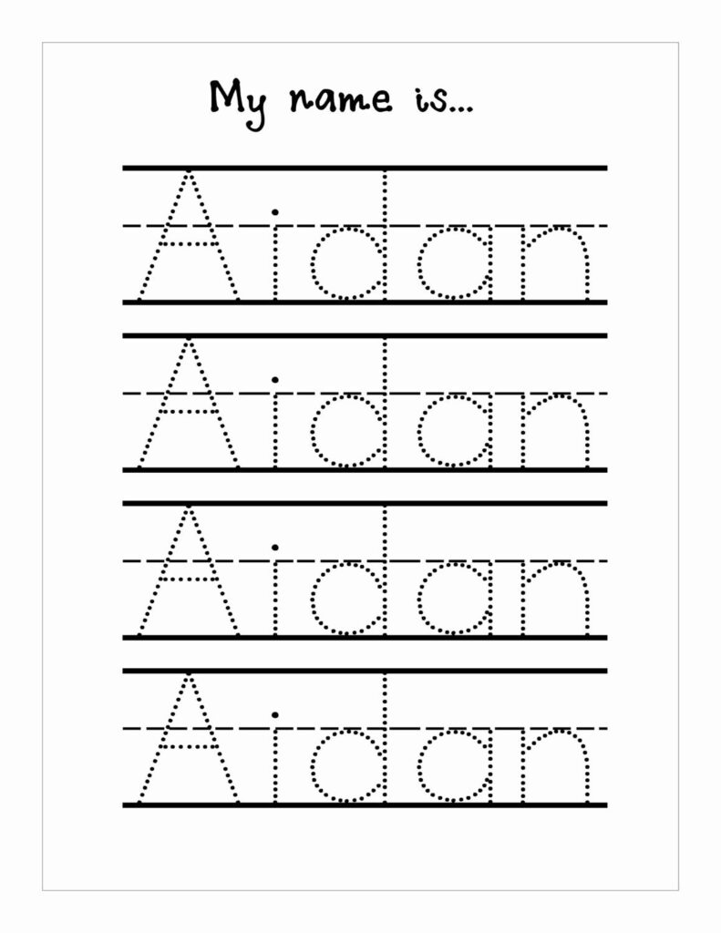 Free Name Tracing Worksheets For Preschool Pdf