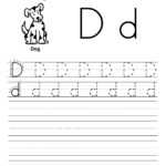 Free Name Writing Worksheets For Preschool Coloring Book Pertaining To Letter D Tracing Worksheets Free