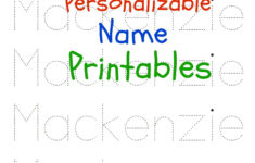 Free Personalizable Name Printables Preschool Names Tracing within Name Tracing Book