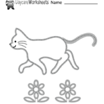 Free Preschool Tracing Cat Worksheet | Tracing Worksheets