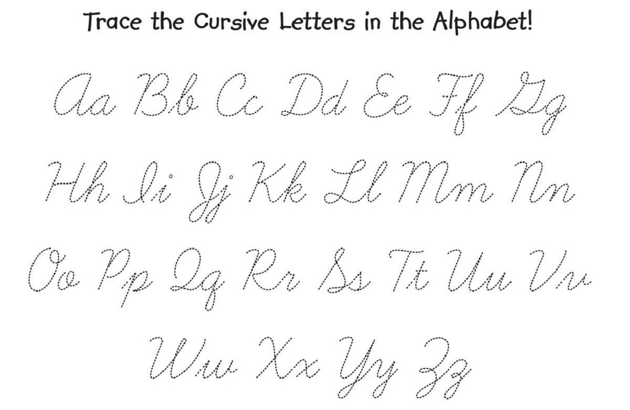 cursive alphabet chart printable alphabetworksheetsfreecom  cursive  