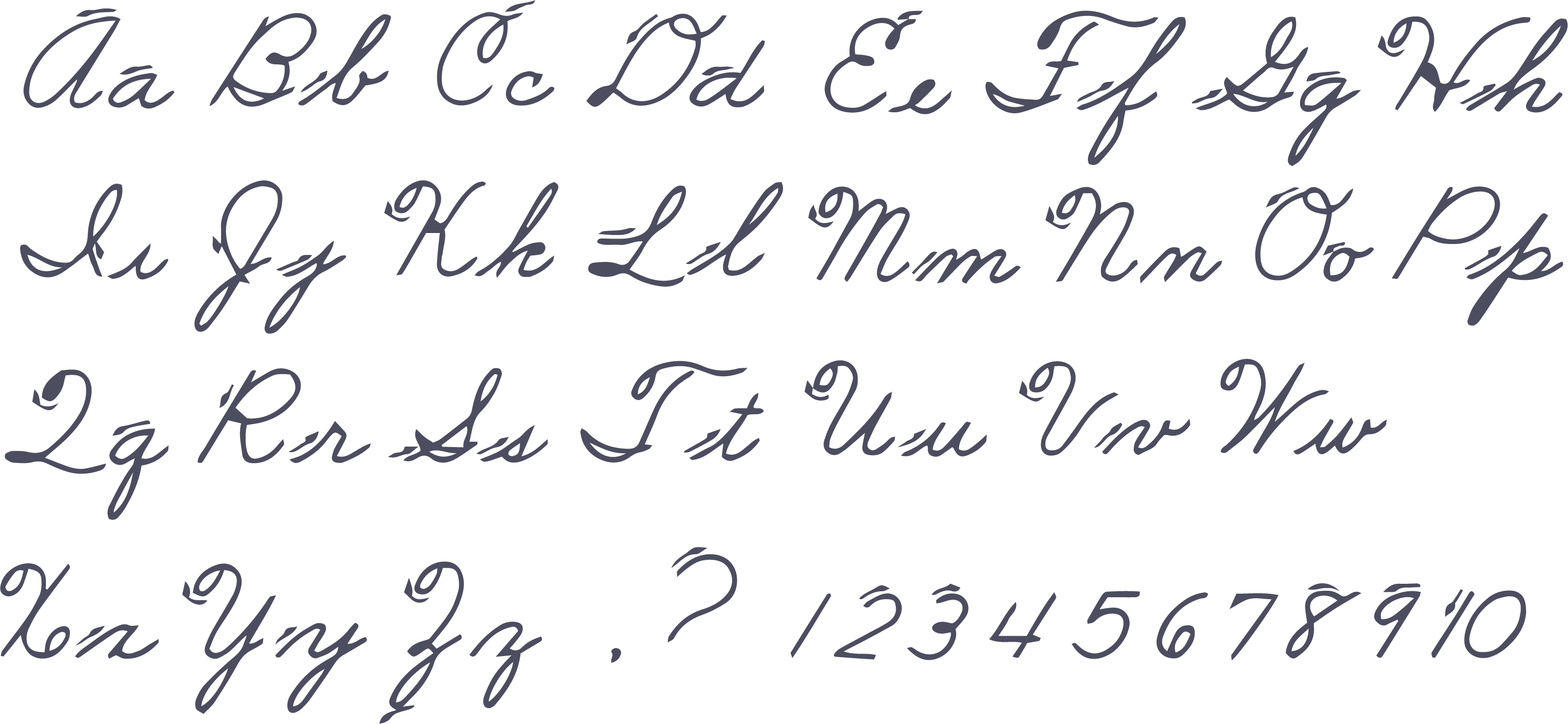 Free Printable Cursive Alphabet Letters Template To Print