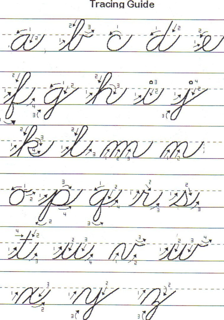 D'nealian Cursive Alphabet Printable