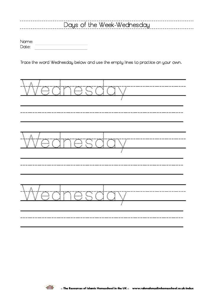 Free Printable Days Of The Week Workbook And Poster | The